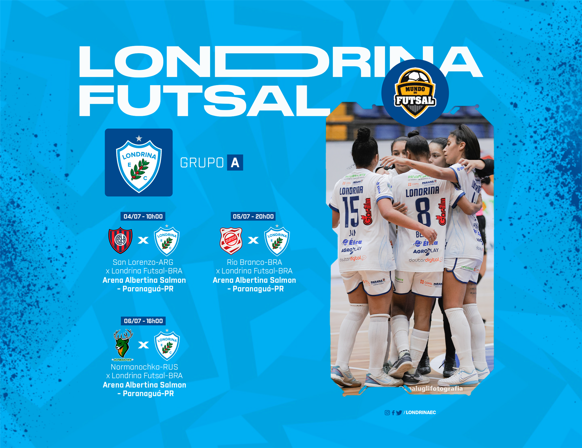 Londrina Futsal irá disputar a Copa Mundo do Futsal em Paranaguá